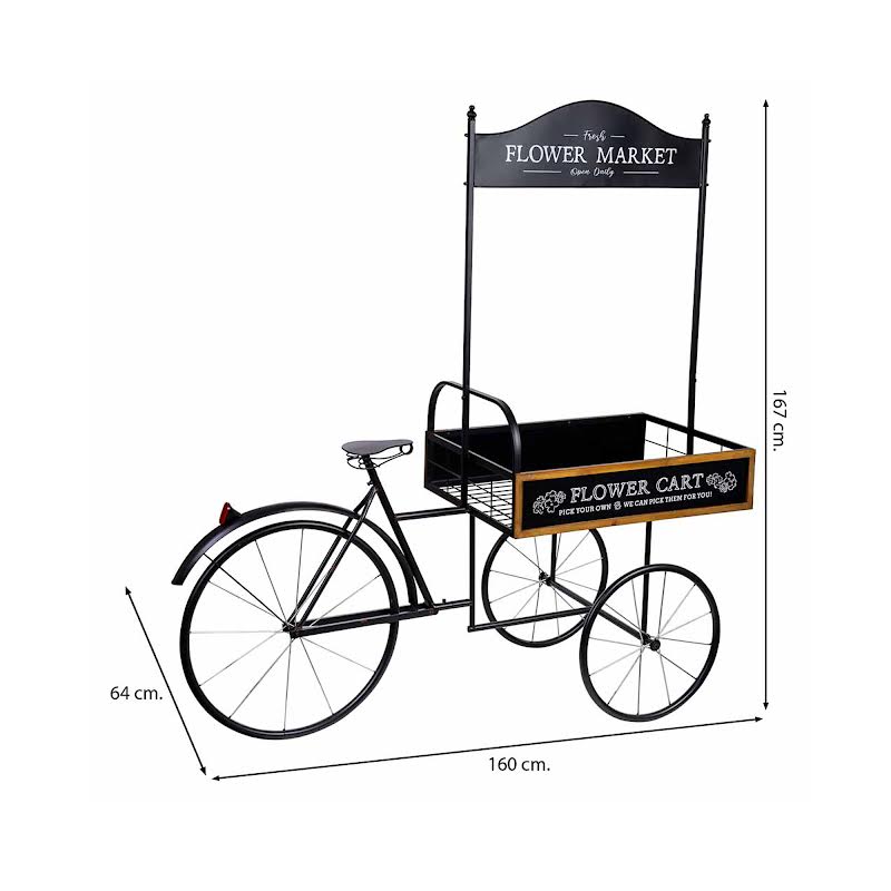 Bicycle Design "Flower Market" Planter Black