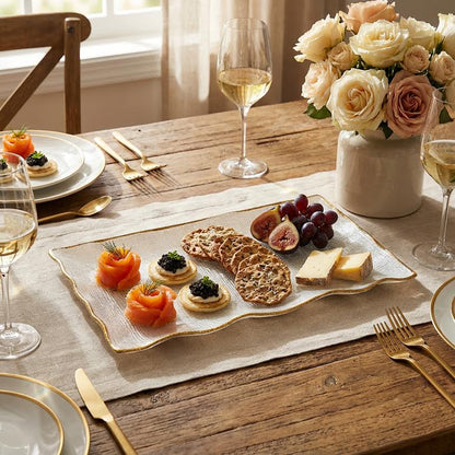 33.5 x 33.5cm Rectangular Platter White