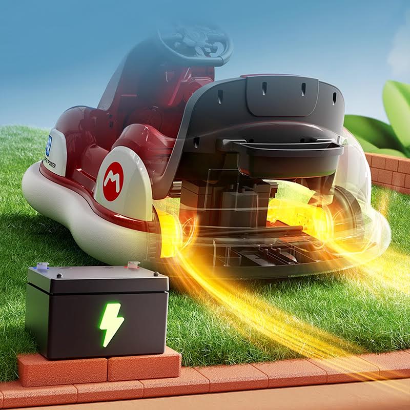 Mario Riding Car Mario Kart 12v Electric Ride-On Car with Drift Sounds Red – The Culinarium
