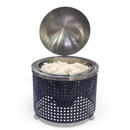 2.5Lt Chafing Dish with Mesh Design Black & Stainless Steel