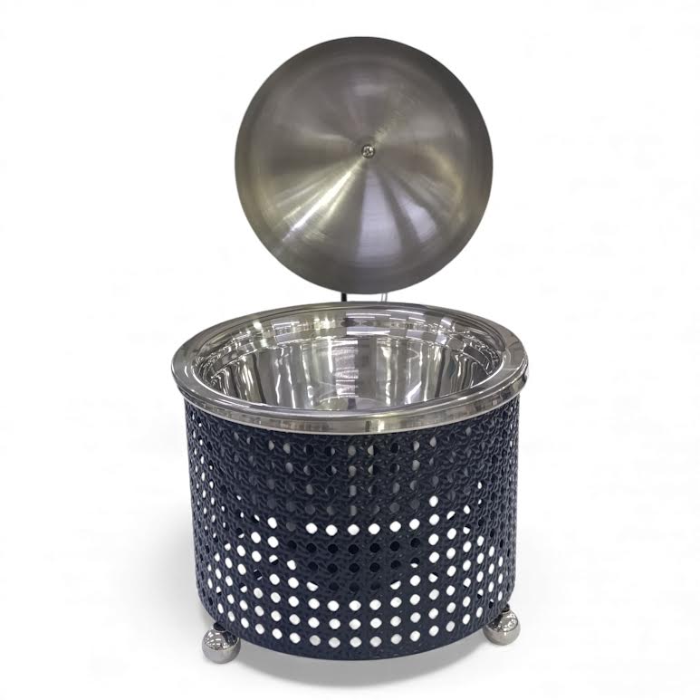 1.5Lt Chafing Dish with Mesh Design Black & Stainless Steel