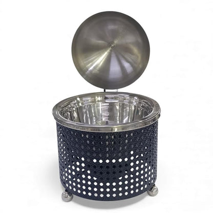 1.5Lt Chafing Dish with Mesh Design Black & Stainless Steel