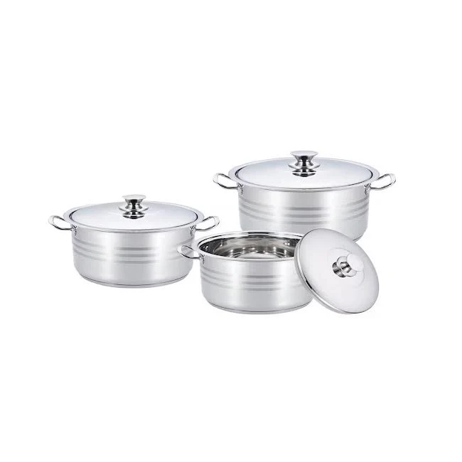 Rolux 6 Piece Pot Set Silver