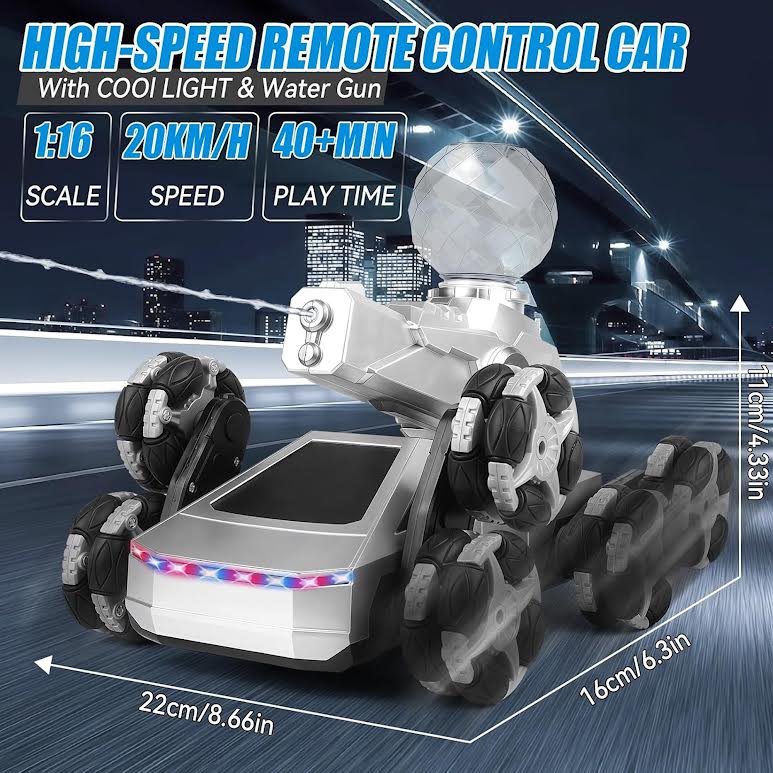 RC 2.4G Super Laser Speed Tank Fight Car Silver