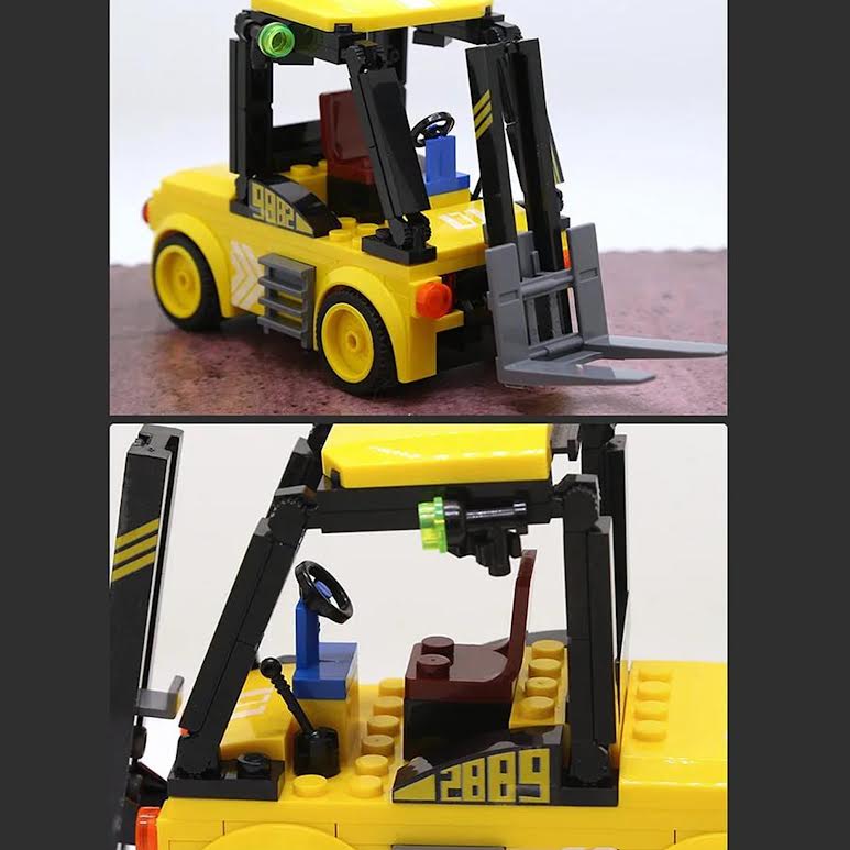 Wange Forklift 94 Piece Building Block Set