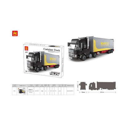 Wange Container Truck 352 Piece Building Block Set
