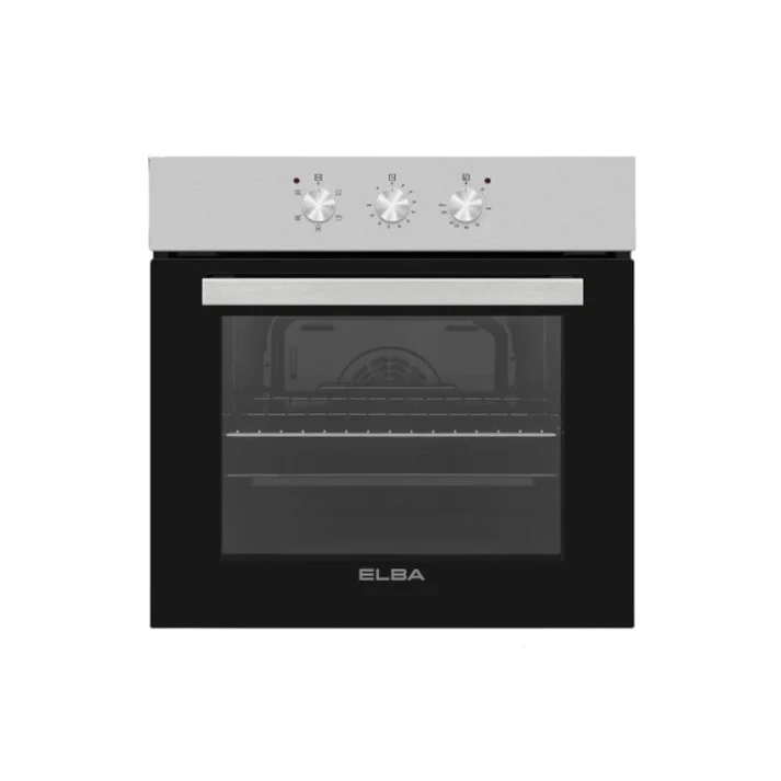 Elba 60cm Multifunction Electric Oven With Black Glass Finish