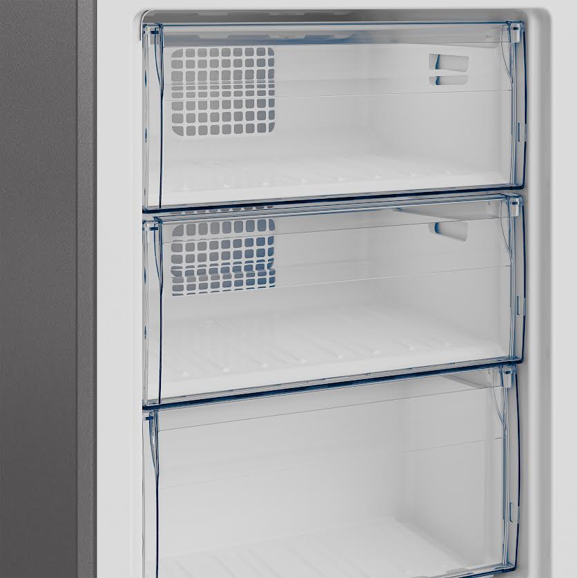 Defy 348L Black Glass Fridge with Slimline Water Dispenser Black