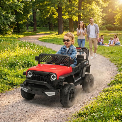 Jeep Rubi Inspired Kids Electric Ride On Car Black & Red