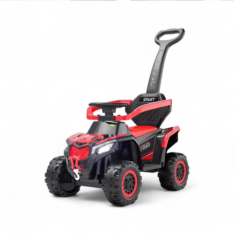 Monster Truck Kids Ride On & Push Toy Red