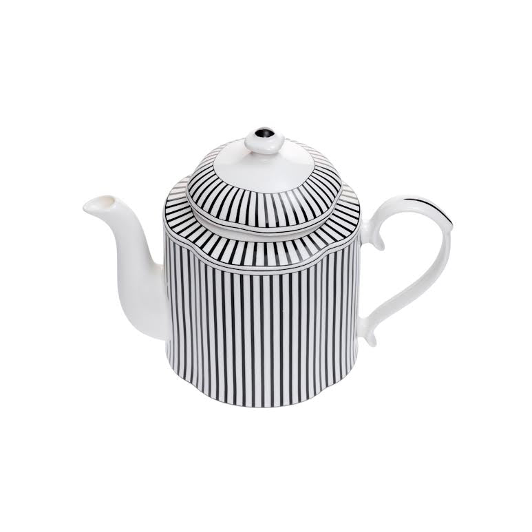Jenna Clifford Ivory Noir Teapot Black & White