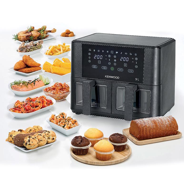 Kenwood 9L Dual Air Fryer with Viewing Window Black