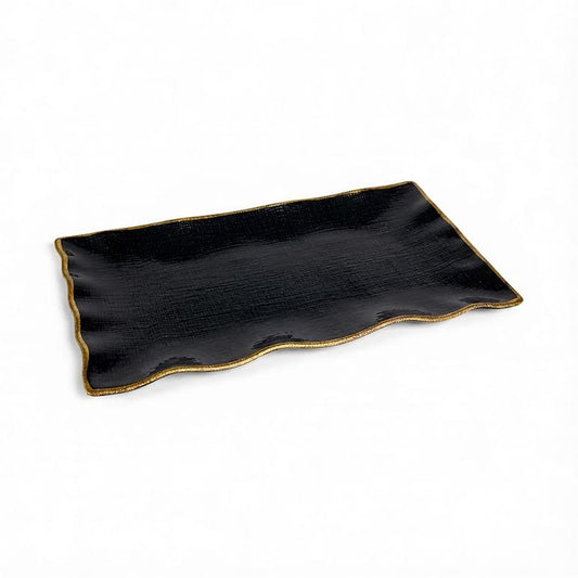 40.5 x 23cm Rectangular Platter Black