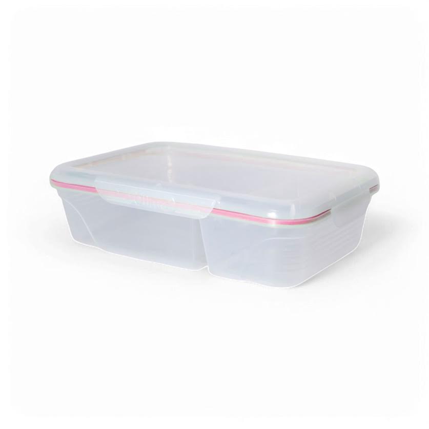 Otima 1.9Lt Flip-Top Division Lunch Box Clear