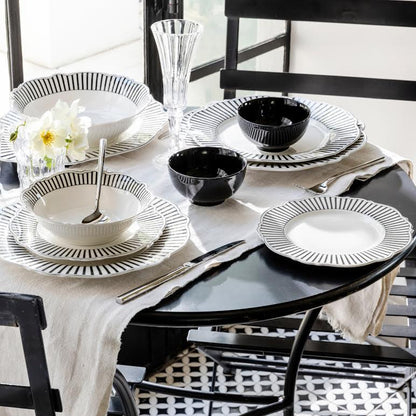 Jenna Clifford Ivory Noir 4 Piece Side Plate Set Black & White