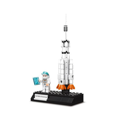 Wange Aerospace Rocket 76 Piece Building Block Set