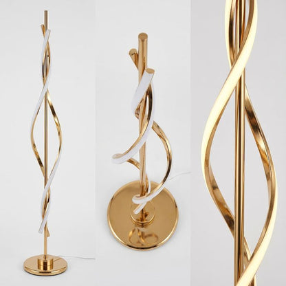 Twisting Design Lamp Gold & White