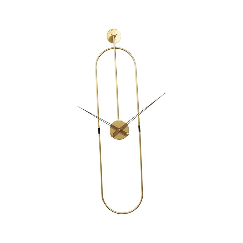 Modern Oval Wall Clock Gold