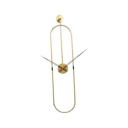 Modern Oval Wall Clock Gold