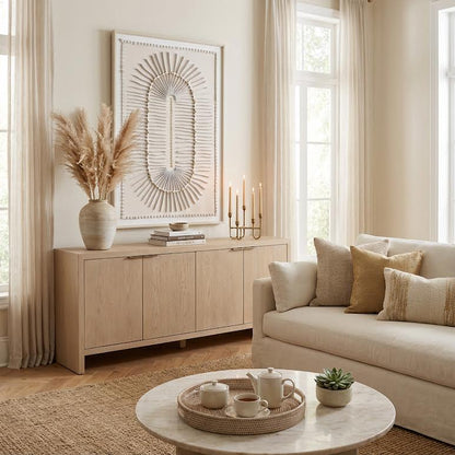 80 x 120cm Sculptural, Abstract Design Painting Cream