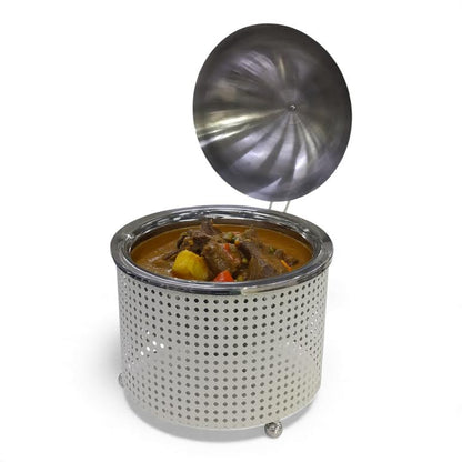 3.5Lt Chafing Dish with Mesh Design White & Stainless Steel