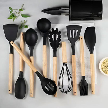 12 Piece Kitchen Utensil Set Black