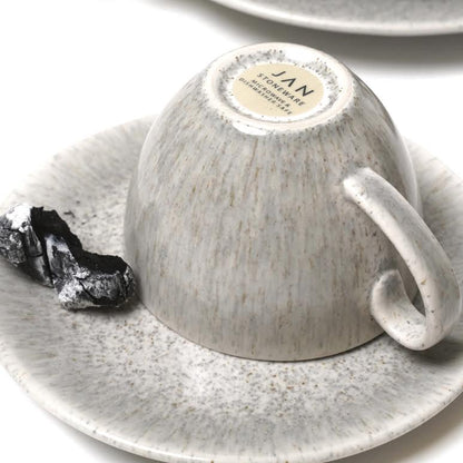 JAN Ashes & Olive Cup & Saucer Set Grey