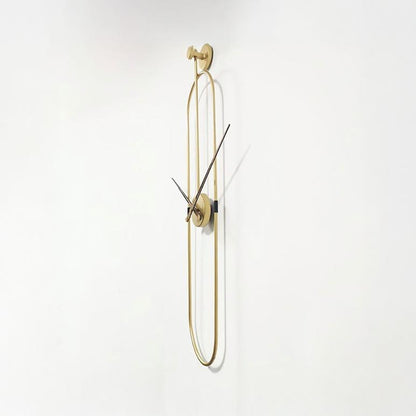 Modern Oval Wall Clock Gold