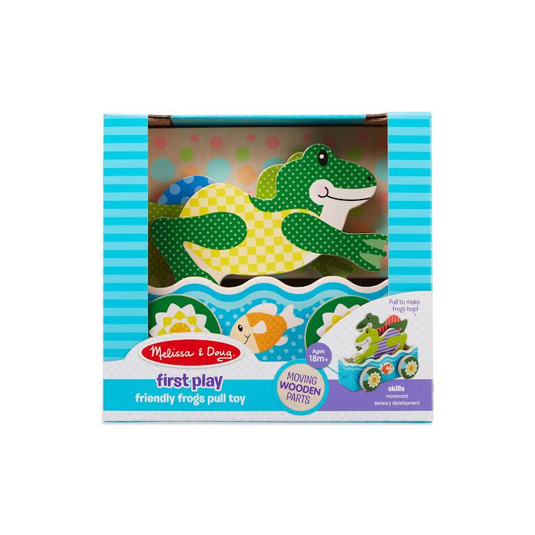 Melissa & Doug First Play Friendly Frogs Pull Toy Multicoloured