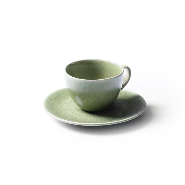 JAN Ashes & Olive Cup & Saucer Set Green