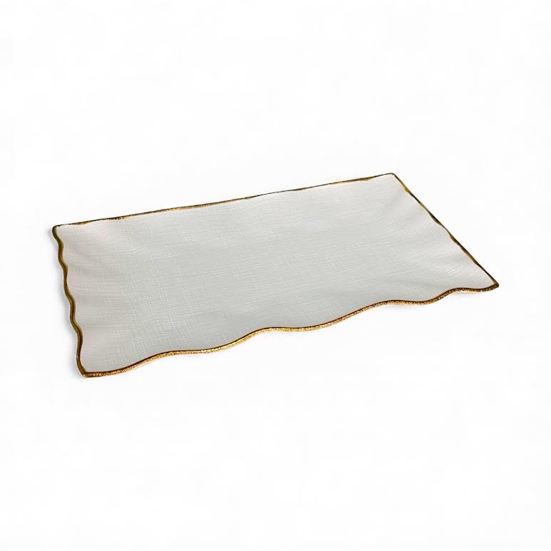 33.5 x 33.5cm Rectangular Platter White