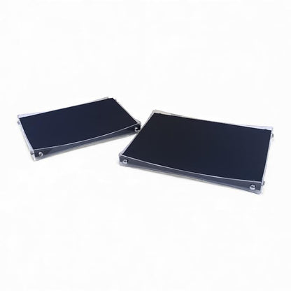 2 Piece Acrylic & Leather Tray Black