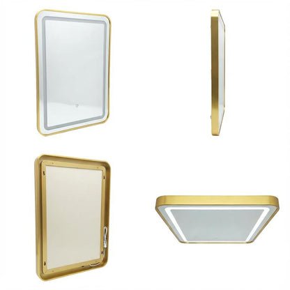 Square LED Mirror Gold