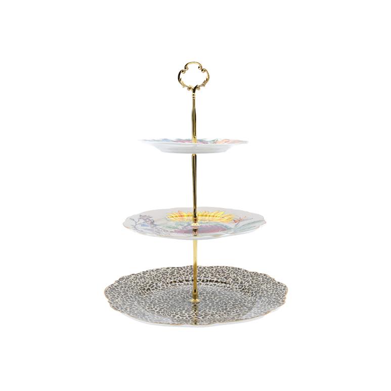 Jenna Clifford Wild Bloom 3-Tier Cake Stand  Multicoloured