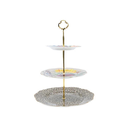 Jenna Clifford Wild Bloom 3-Tier Cake Stand  Multicoloured