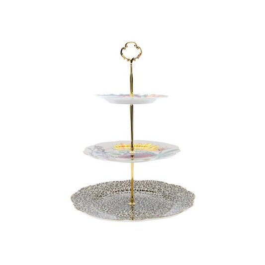 Jenna Clifford Wild Bloom 3-Tier Cake Stand  Multicoloured