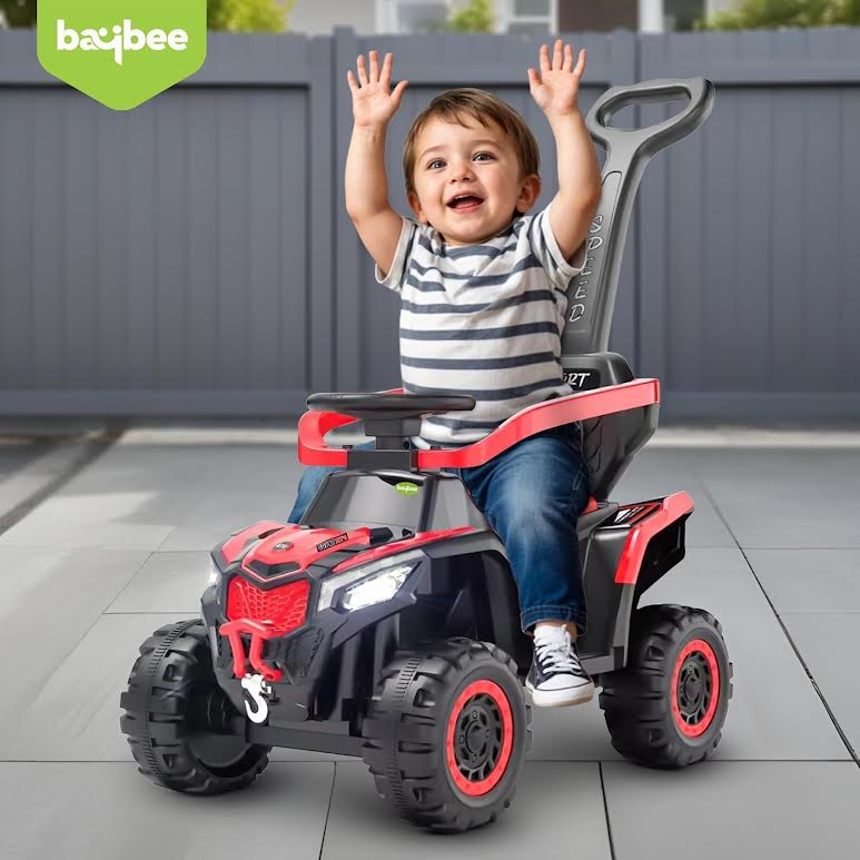 Monster Truck Kids Ride On & Push Toy Red