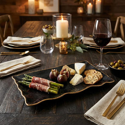 31 x 31cm Rectangular Platter Black