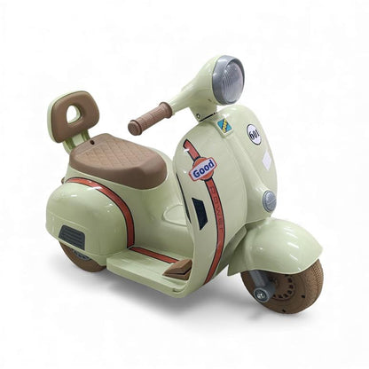 Kids Ride On Scooter Light Green & Brown