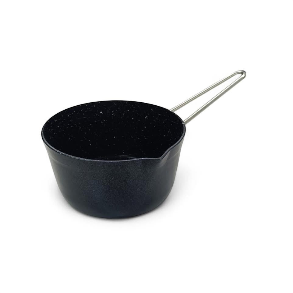 Leydi 18cm Marble Saucepan Black