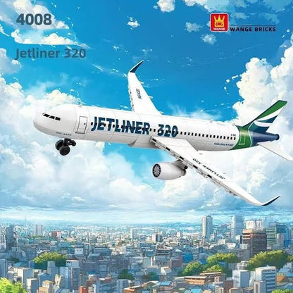 Wange Jetliner 320 Model 133 Piece Building Block Set