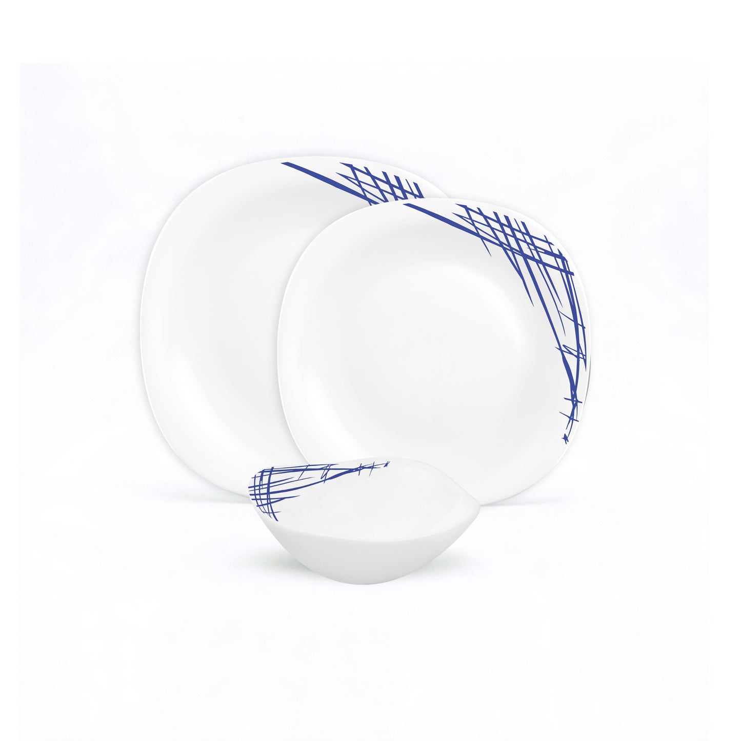 La Opala Quadra 12 Piece Dinner Set Belladonna