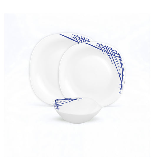 La Opala Quadra 12 Piece Dinner Set Belladonna