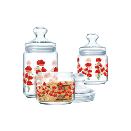 Luminarc Hypnosis 3 Piece Jar Set Clear