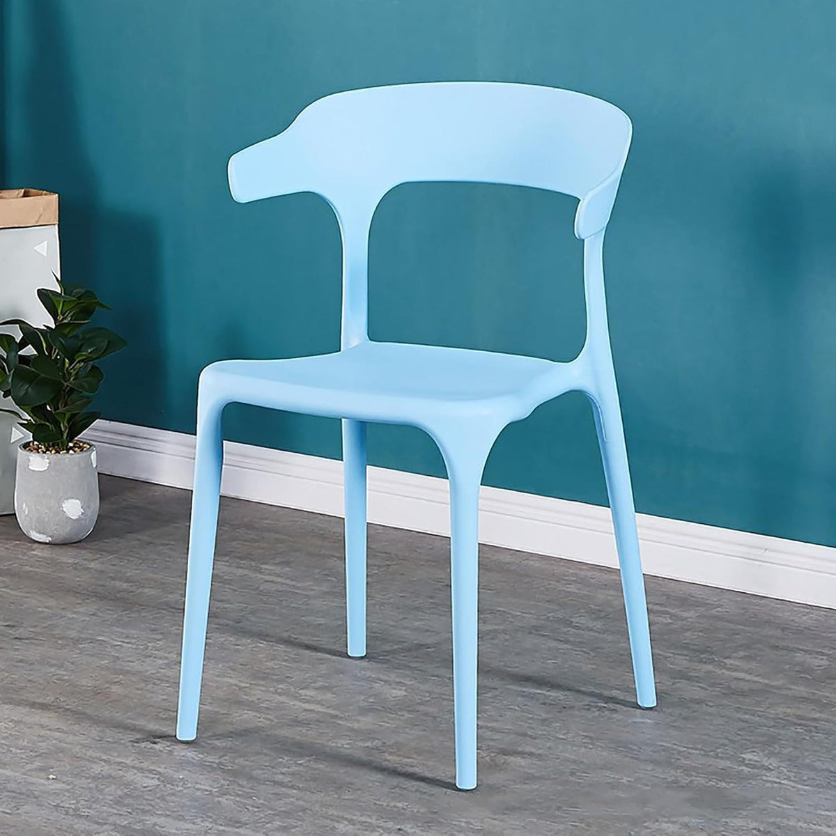 Modern Accent Chair with Armrests - Blue