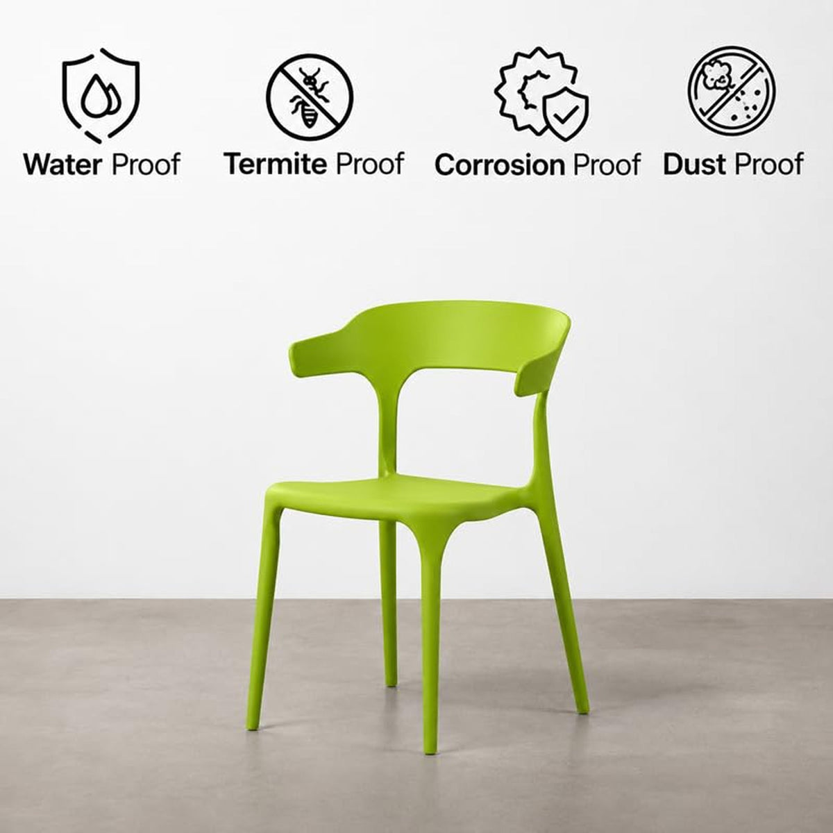Modern Accent Chair with Armrests - Green