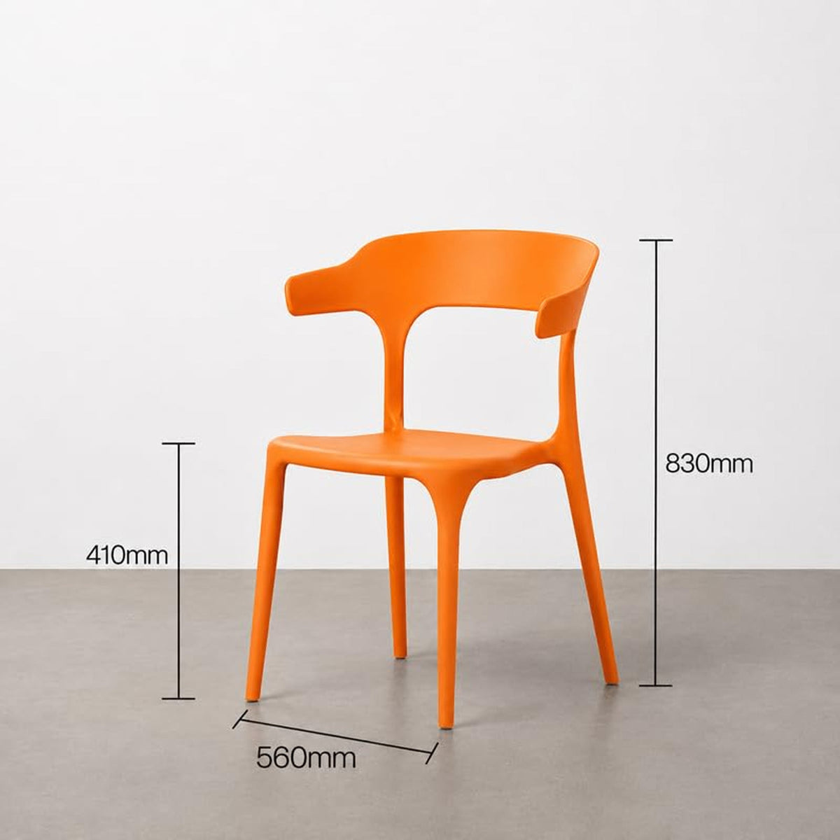 Modern Accent Chair with Armrests - Orange