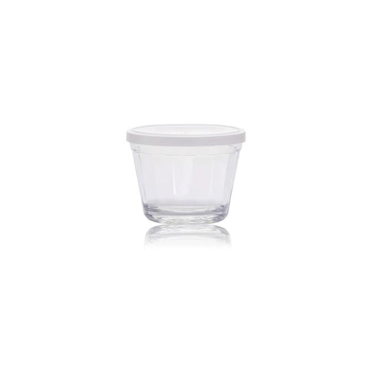 American 150ml Cup Bowl With Plastic Lid - White