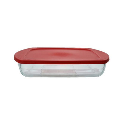 Aqua 1.6Lt Rectangular Baking Tray with Lid Clear Set of 6