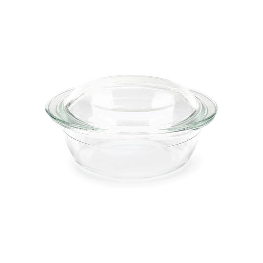 Aqua 1.4Lt Round Casserole with Lid Clear